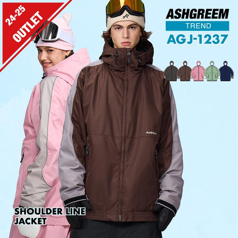 【10月上旬発送予定】 ASHGREEM アッシュグリーム スノーボードウェア ラグランジャケット AGJ-1237
